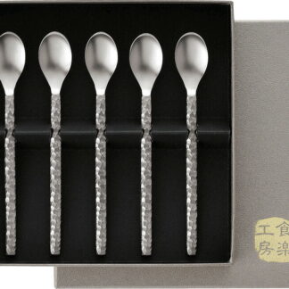 【ラッピング無料】国産 霞 チタン コーヒー スプーン 5PC TW-8 チタン 日本製