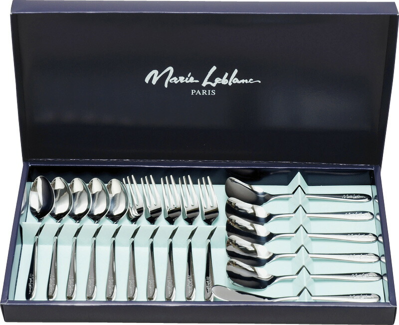 【ラッピング無料】国産 マリエ･ルブラン モーニング16本セット MG-502 日本製 カトラリーセット コーヒースプーン ヒメフォーク アイスヨーグルトスプーン バターナイフ
