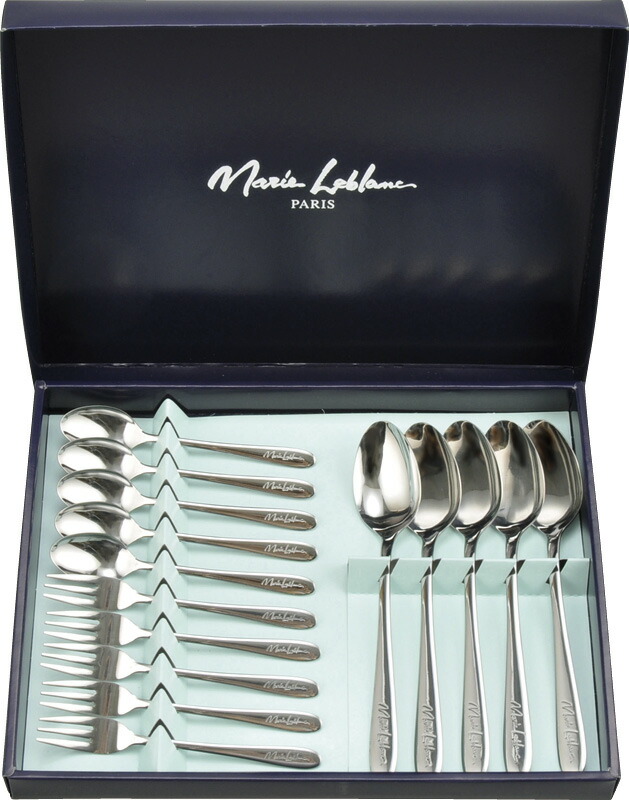 【ラッピング無料】国産 マリエ･ルブラン デザート15本セット MG-503 日本製 カトラリーセット デザートスプーン コーヒースプーン ヒメフォーク