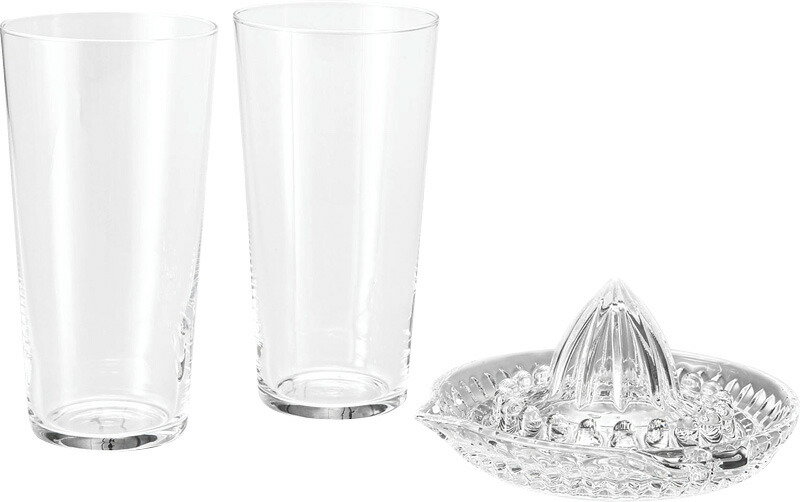 【ラッピング無料】国産 レモン絞り器付きサワーグラスセット420ml G103-H107 日本製 タンブラー