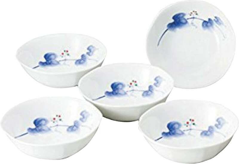 【ラッピング無料】国産 香蘭社 野ぶどう 小鉢5客揃 1935-GHP 日本製