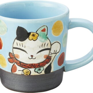 【ラッピング無料】国産 夕立窯 夕立窯のなかまたち マグカップ 水色三吉 YK688 日本製