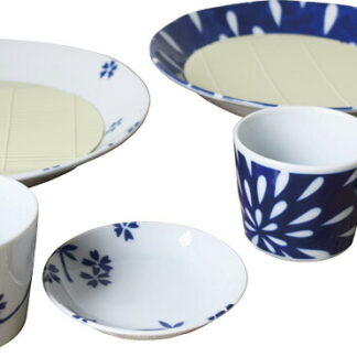 【ラッピング無料】国産 江戸小粋麺道楽ペアセット 290702 日本製 皿 プレート 皿 小皿 千代口 スノコ