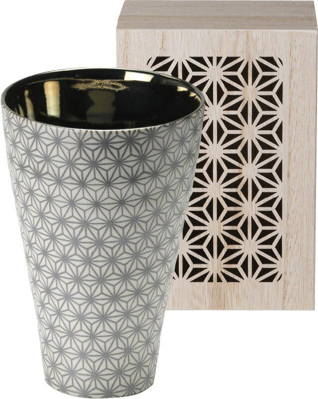 【ラッピング無料】国産 凛 タンブラー 350ml(飾り木箱入) 銀 RIN-3053NB 日本製