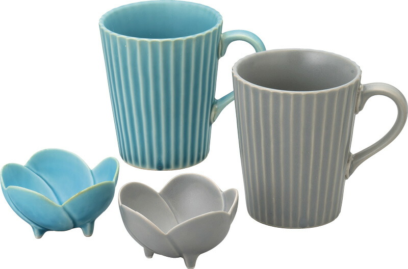 【ラッピング無料】国産 お家でビュッフェスタイル グラデーション マグ ＆ 小鉢ペア T6090 日本製