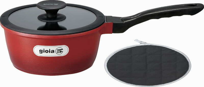【ラッピング無料】ジョイア ソースパン18cm鍋敷き付 RE レッド XC18-RET5 フライパン