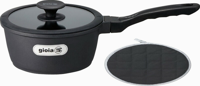 【ラッピング無料】ジョイア ソースパン18cm鍋敷き付 BK ブラック XC18-BKT5 フライパン