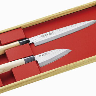 【ラッピング無料】国産 関藤平 鎚起包丁2本組セット(刺身包丁･小出刃包丁) 32055 日本製