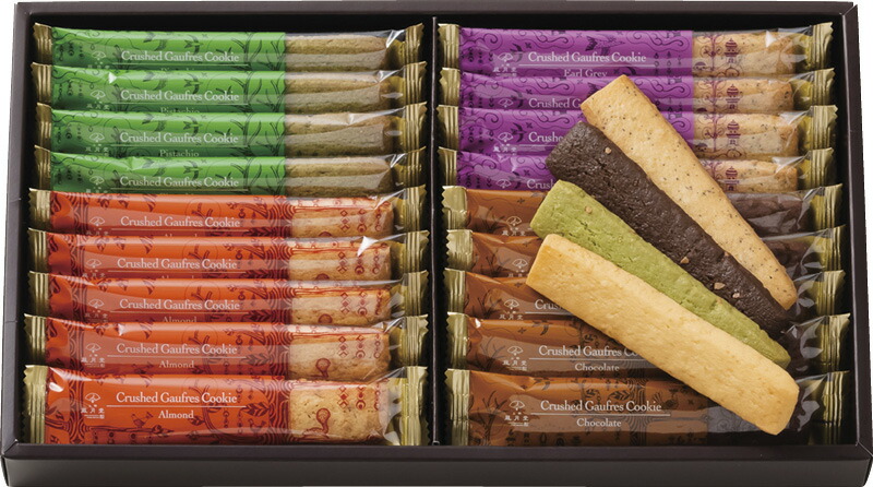 【ラッピング無料】上野?月堂 ゴーフルクラッシュクッキー FGCC-10 アーモンド チョコレート ピスタチオ アールグレイ