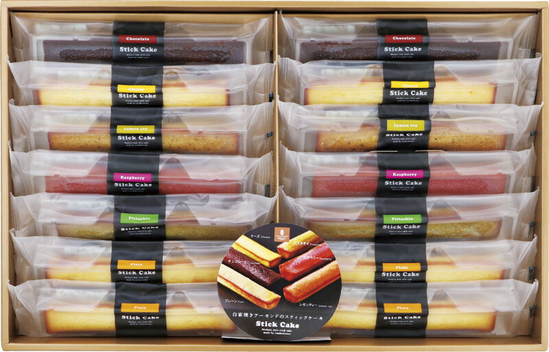 【ラッピング無料】井桁堂 スティックケーキギフト 00077 プレーン チョコ チーズ ラズベリー レモンティー ピスタチオ