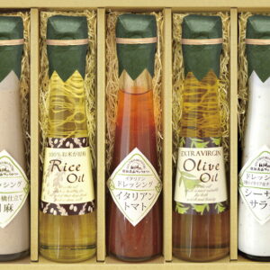【ラッピング無料】飛騨高山ファクトリー ドレッシング & クッキングオイルギフト RID-5 胡麻 イタリア シーザーサラダ ドレッシング ライスオイル エクストラバージン オリーブオイル