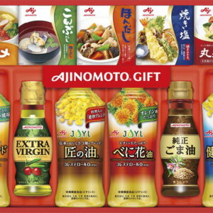 【ラッピング無料】味の素 和洋中バラエティ調味料ギフト A-40T べに花油 匠の油 キャノーラ油 コーン油 オリーブオイル エクストラバージン ごま油 瀬戸 ほんじお焼き塩 コンソメ顆粒タイプ ほん こんぶだし 丸鶏がらスープ