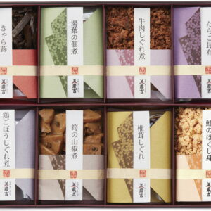 【ラッピング無料】京料理 美濃吉 美濃吉三昧 NHR-40R 椎茸しぐれ 湯葉の佃煮 きゃら蕗 筍の山椒煮 牛肉しぐれ煮 たらこ昆布 鶏ごぼうしぐれ煮鮭のほぐし身