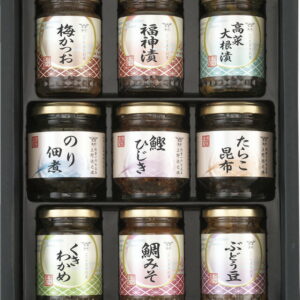 【ラッピング無料】酒悦 山海探幸 KM-30 のり佃煮 鯛みそ ぶどう豆 梅かつお 福神漬 くきわかめ 高菜大根漬 たらこ昆布 鰹ひじき