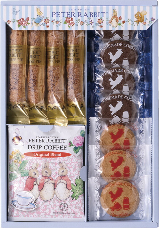 【ラッピング無料】ピーターラビット? コーヒー ＆ スイーツギフト PSG-10N ココアクッキー チーズスティックパイ プレーンクッキー オリジナルブレンドコーヒー