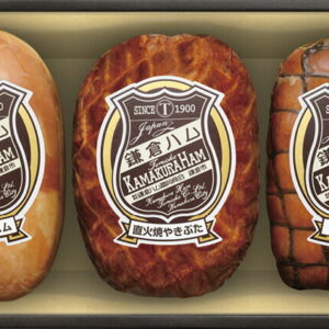 【ラッピング無料】鎌倉ハム富岡商会 特選ロースハム・直火焼やきぶた・スモークハム3本詰合せ KDS-56N