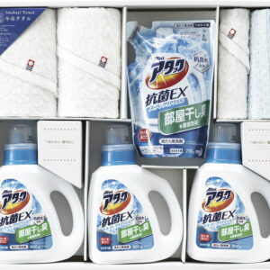 【ラッピング無料】つかいたい贈りたい 今治製タオル・アタックジェルセット LAN-5006B フェイス ウォッシュ タオル 泡立ちボディタオル アタック抗菌EXスーパークリアジェル詰替用