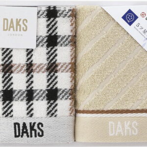 【ラッピング無料】DAKS NEW ハウスチェック ウォッシュタオル 2P 55-3069150 綿100%
