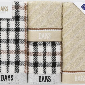 【ラッピング無料】DAKS NEW ハウスチェック フェイスタオル 2P & ウォッシュタオル 2P 55-3069400 綿100%