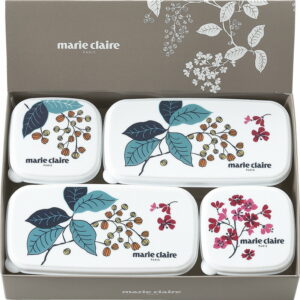 【ラッピング無料】国産 マリ・クレール フレンチライラック シール容器4点セット MC-670 日本製 保存容器 キャニスター