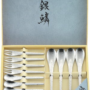 【ラッピング無料】国産 銀鱗 デザート1 2PCセット GR-110 日本製 カトラリーセット コーヒースプーン デザートスプーン ケーキフォーク