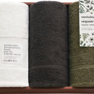 【ラッピング無料】サステナブルオーガニック 国際認証取得オーガニックバスタオル 3P 64790 オーガニックコットン100%