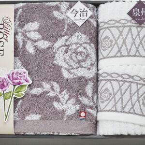 【ラッピング無料】国産 今治 & 泉州 ビターローズ タオルセット ISB58250 綿100% 日本製 フェイスタオル ハンドタオル