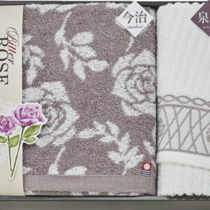 【ラッピング無料】国産 今治 & 泉州 ビターローズ タオルセット ISB58350 綿100% 日本製 バスタオル ハンドタオル