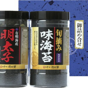 【ラッピング無料】有明海産明太子風味 ＆ 旬摘み味海苔セット YOI-15 海苔 詰め合わせ 有明海産明太子風味味海苔