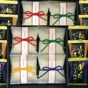 【ラッピング無料】初代田蔵 新潟県産こしひかり至福の一杯贅沢お吸い物ギフトセット YUIFM-8 ふかひれスープ 松茸のお吸い物 あわび入りお吸い物