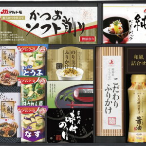 【ラッピング無料】アマノフリーズ ドライ みそ汁 & 食卓詰合せ AMI-40E 伊賀越 しょうゆ とうふ なす ほうれん草 おみそ汁 鮭 梅 茶漬け マルトモ 純だしパック ふりかけ かつおソフト削り 有明海産 味付のり