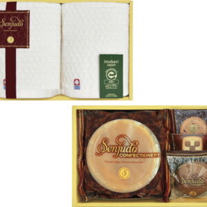 【ラッピング無料】Senjudoスイーツ+今治タオルセット SS-30TR ウォッシュタオル チーズ ソフトチョコケーキ クッキー