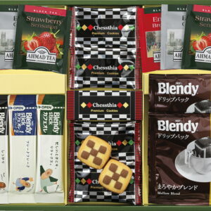 【ラッピング無料】ブレイクタイム プレミアムギフト クッキー & コーヒー & 紅茶 CC-15 チェスティアクッキー AGFブレンディドリップコーヒー カフェオレ エスプレッソオレ ブレンカロリーハーフ