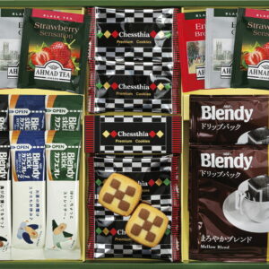 【ラッピング無料】ブレイクタイム プレミアムギフト クッキー & コーヒー & 紅茶 CC-20 チェスティアクッキー AGFブレンディスティックコーヒーカフェオレエスプレッソオレ カロリーハーフ